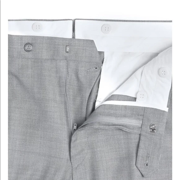 Paul Stuart Gray 100% wool birdseye suit - Picture 4 of 8